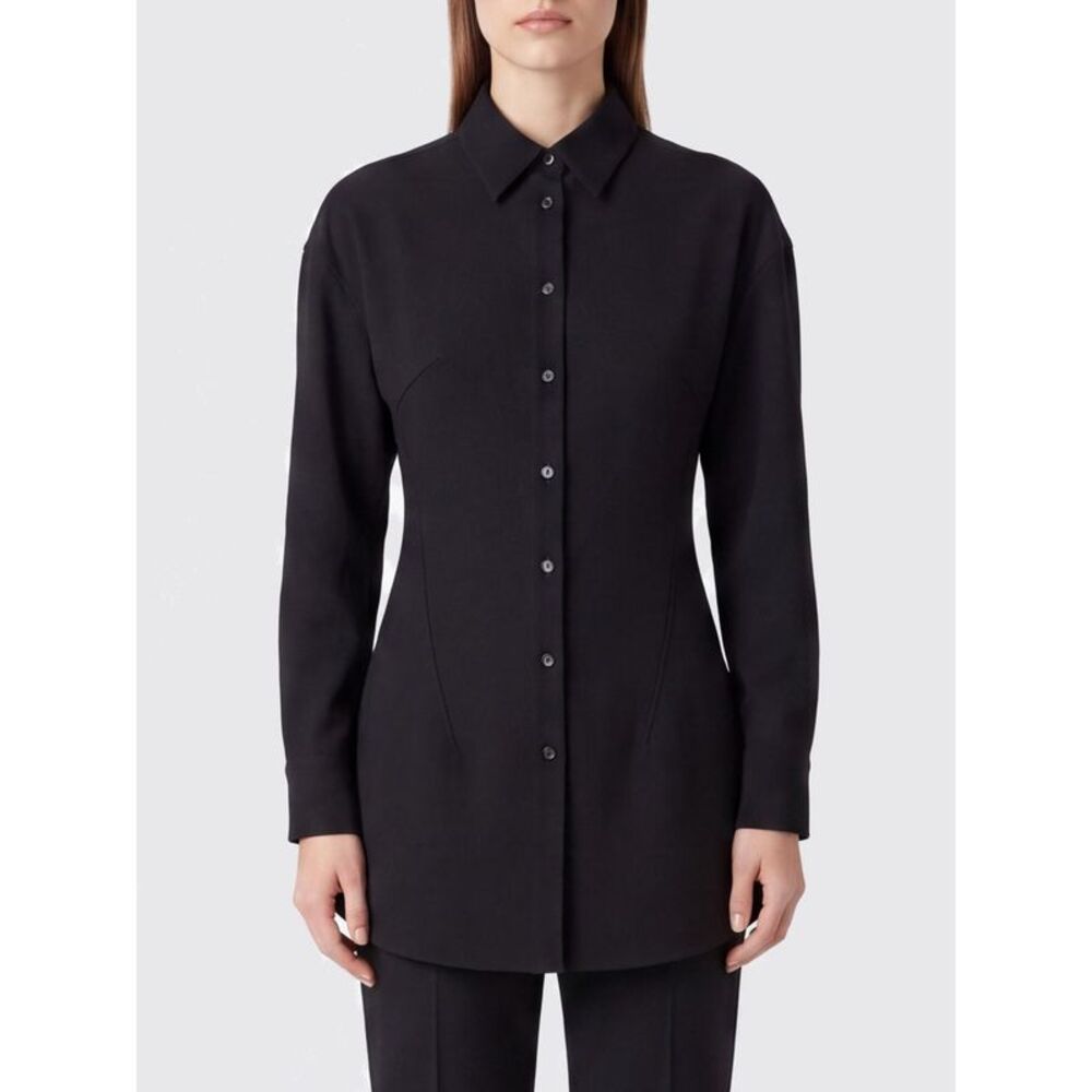 Jil Sander Women Jil Sander Virgin Wool Slim Fit Shirt With French Collar